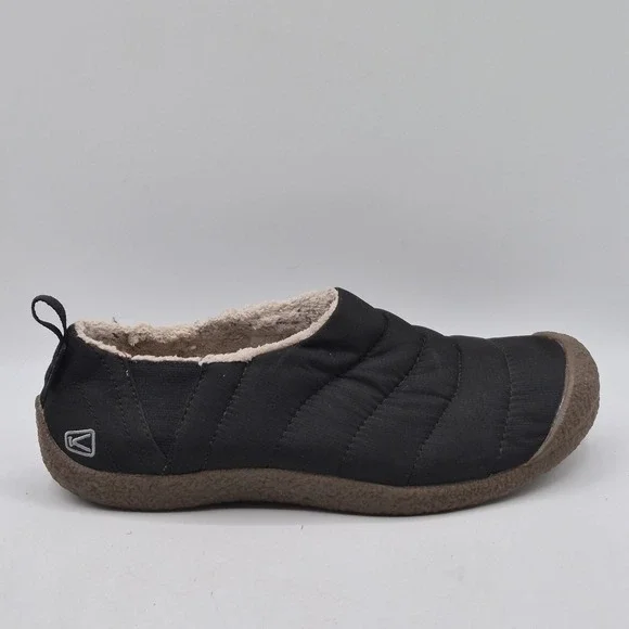 KEEN.CUSH Slippers Shoes Mens Size 10 Black Quilted Faux Fur Slip-On Lined - Picture 4 of 10
